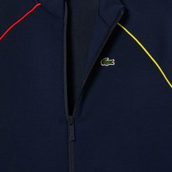 Vetements Fille | LACOSTE Sweatshirt Zippe Avec Details Contrastes