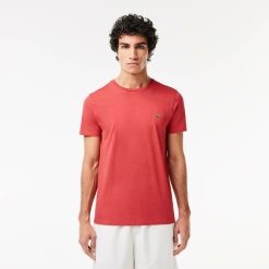 T-Shirts | LACOSTE T-Shirt Col Rond En Jersey De Coton Pima Uni