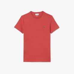 T-Shirts | LACOSTE T-Shirt Col Rond En Jersey De Coton Pima Uni