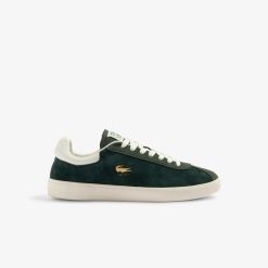 Sneakers | LACOSTE Sneakers Baseshot Homme En Cuir Velours Premium