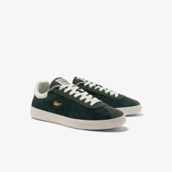 Sneakers | LACOSTE Sneakers Baseshot Homme En Cuir Velours Premium