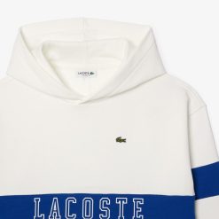 Vetements Fille | LACOSTE Sweatshirt A Capuche En Molleton Raye