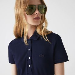 Robes & Jupes | LACOSTE Robe Polo En Pique De Coton Stretch