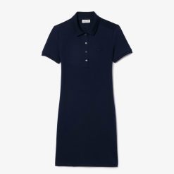 Robes & Jupes | LACOSTE Robe Polo En Pique De Coton Stretch