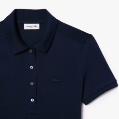 Robes & Jupes | LACOSTE Robe Polo En Pique De Coton Stretch