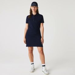 Robes & Jupes | LACOSTE Robe Polo En Pique De Coton Stretch