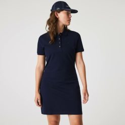 Robes & Jupes | LACOSTE Robe Polo En Pique De Coton Stretch