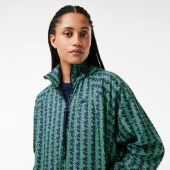 Manteaux & Vestes | LACOSTE Vareuse Oversize Fit En Taffetas Monogramme