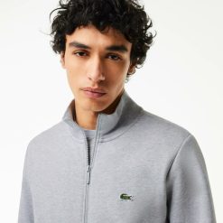 Sweatshirts | LACOSTE Sweatshirt Jogger Zippe Homme Regular Fit Lacoste En Molleton Gratte