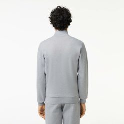 Sweatshirts | LACOSTE Sweatshirt Jogger Zippe Homme Regular Fit Lacoste En Molleton Gratte