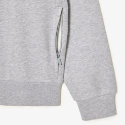 Sweatshirts | LACOSTE Sweatshirt Jogger Zippe Homme Regular Fit Lacoste En Molleton Gratte