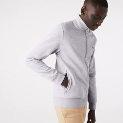 Sweatshirts | LACOSTE Sweatshirt Jogger Zippe Homme Regular Fit Lacoste En Molleton Gratte