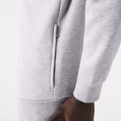 Sweatshirts | LACOSTE Sweatshirt Jogger Zippe Homme Regular Fit Lacoste En Molleton Gratte