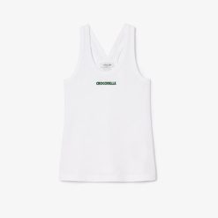 T-Shirts | LACOSTE Debardeur Brode En Petit Pique