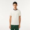 T-Shirts | LACOSTE T-Shirt Avec Col Raye En Mini Pique Stretch