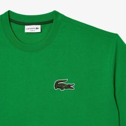 T-Shirts | LACOSTE T-Shirt Unie Loose Fit Avec Grand Crocodile Coton Epais