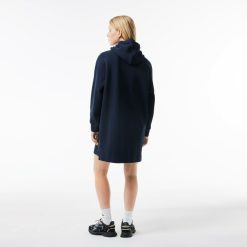 Robes & Jupes | LACOSTE Robe Sweatshirt A Capuche En Pique Double Face