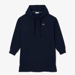 Robes & Jupes | LACOSTE Robe Sweatshirt A Capuche En Pique Double Face