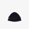 Accessoires | LACOSTE Bonnet En Laine Cotelee