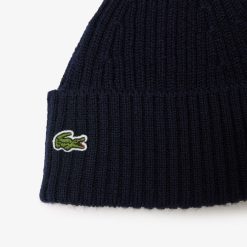 Accessoires | LACOSTE Bonnet En Laine Cotelee