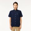 Chemises | LACOSTE Chemise A Manches Courtes Homme Lacoste En Lin