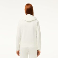 Survetements | LACOSTE Sweatshirt Zippe A Capuche Jogger Femme Lacoste En Molleton Biologique