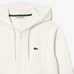 Survetements | LACOSTE Sweatshirt Zippe A Capuche Jogger Femme Lacoste En Molleton Biologique