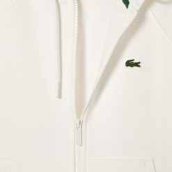 Survetements | LACOSTE Sweatshirt Zippe A Capuche Jogger Femme Lacoste En Molleton Biologique