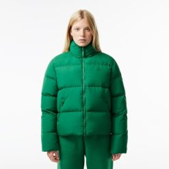 Manteaux & Vestes | LACOSTE Doudoune Courte Femme Lacoste Option Compressible