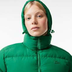 Manteaux & Vestes | LACOSTE Doudoune Courte Femme Lacoste Option Compressible