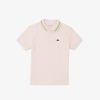 Vetements Garcon | LACOSTE Polo Garcon Lacoste Avec Col Tricolore En Petit Pique De Coton