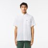 Chemises | LACOSTE Chemise A Manches Courtes Homme Lacoste En Lin