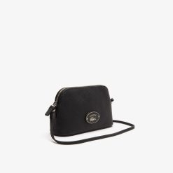 Sacs A Bandouliere | LACOSTE Sac Dome Femme Lacoste En Cuir Graine A Bandouliere