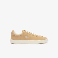 Sneakers | LACOSTE Sneakers Baseshot Homme En Cuir Ton Sur Ton