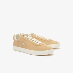 Sneakers | LACOSTE Sneakers Baseshot Homme En Cuir Ton Sur Ton