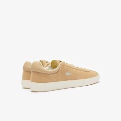 Sneakers | LACOSTE Sneakers Baseshot Homme En Cuir Ton Sur Ton