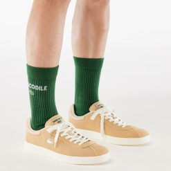 Sneakers | LACOSTE Sneakers Baseshot Homme En Cuir Ton Sur Ton