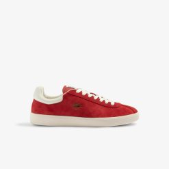 Sneakers | LACOSTE Sneakers Baseshot Femme En Cuir Velours Premium