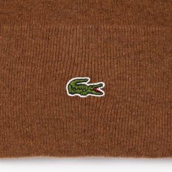 Chapeaux & Casquettes | LACOSTE Bonnet Unie Lacoste Avec Revers En Laine