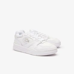 Sneakers | LACOSTE Sneakers Lineshot Femme En Cuir Talon Sigle