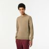 Pullovers | LACOSTE Pull A Col Rond En Laine Merinos Unie