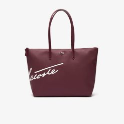 Sacs A Main & Cabas | LACOSTE Grand Sac Cabas L.12.12 Imprime Signature Toile Enduite