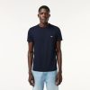 T-Shirts | LACOSTE T-Shirt Col Rond En Jersey De Coton Pima Uni