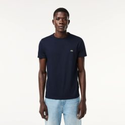 T-Shirts | LACOSTE T-Shirt Col Rond En Jersey De Coton Pima Uni