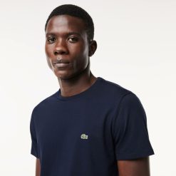 T-Shirts | LACOSTE T-Shirt Col Rond En Jersey De Coton Pima Uni