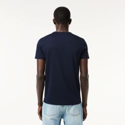 T-Shirts | LACOSTE T-Shirt Col Rond En Jersey De Coton Pima Uni