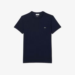 T-Shirts | LACOSTE T-Shirt Col Rond En Jersey De Coton Pima Uni