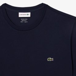 T-Shirts | LACOSTE T-Shirt Col Rond En Jersey De Coton Pima Uni