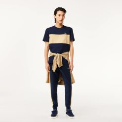 T-Shirts | LACOSTE T-Shirt Color-Block Regular Fit Imprime Lacoste