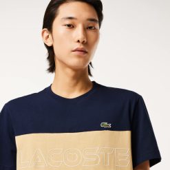 T-Shirts | LACOSTE T-Shirt Color-Block Regular Fit Imprime Lacoste